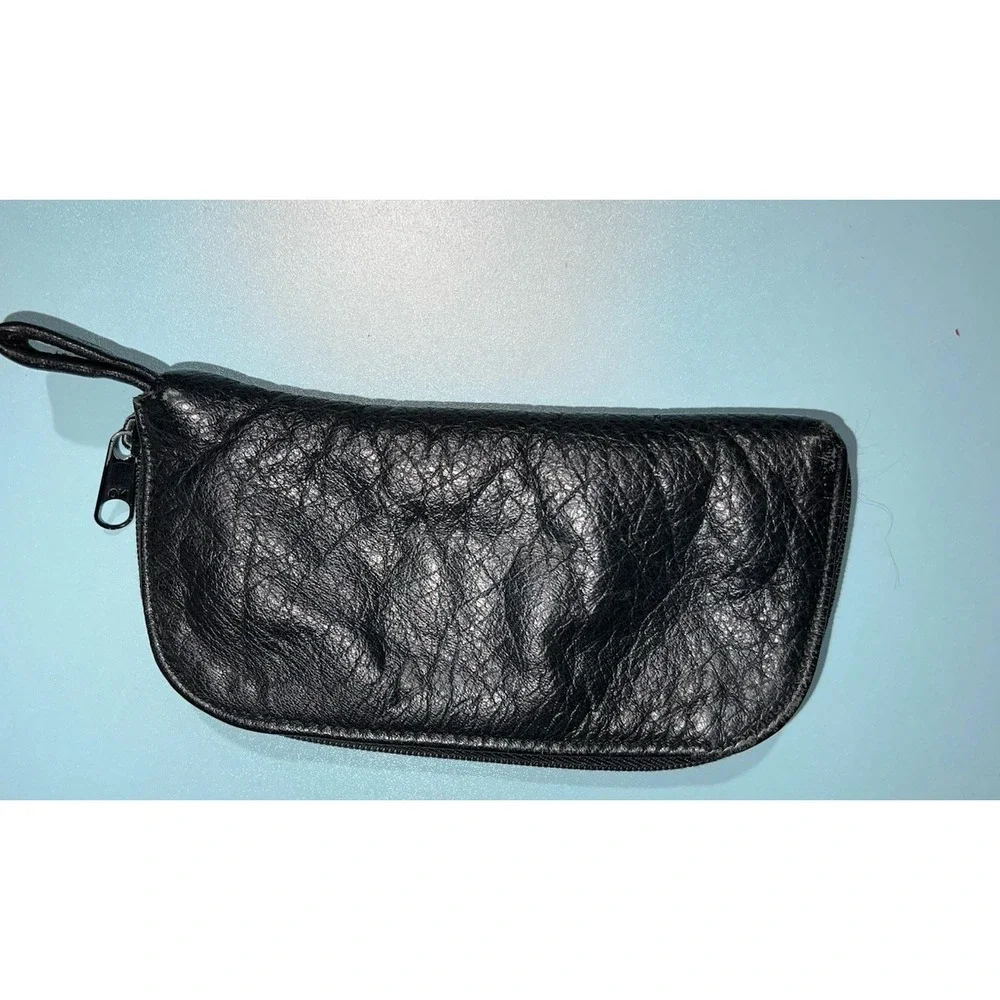 Gold Duck Leather‎ And Shearling Glasses Case Vintage